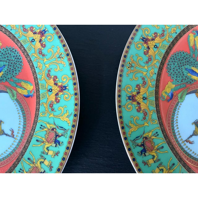 Rose Late 20th Century Serving Platters by Versace for Rosenthal - a Pair For Sale - Image 8 of 11