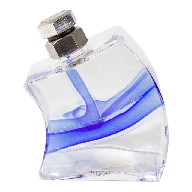“Macho” Kosta Boda Glass Decanter by Kjell Engman For Sale