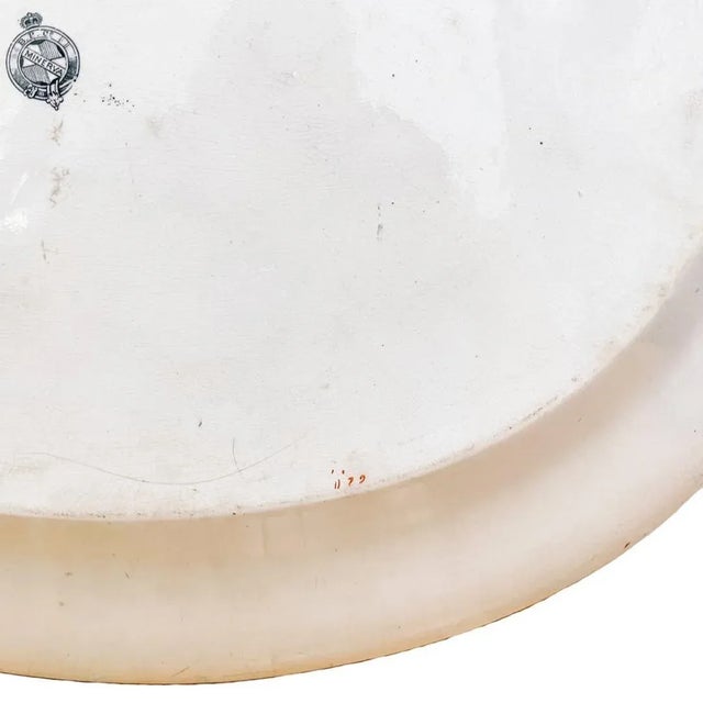 Antique White 19th Century Antique English Staffordshire Oval Earthenware Platter For Sale - Image 8 of 10