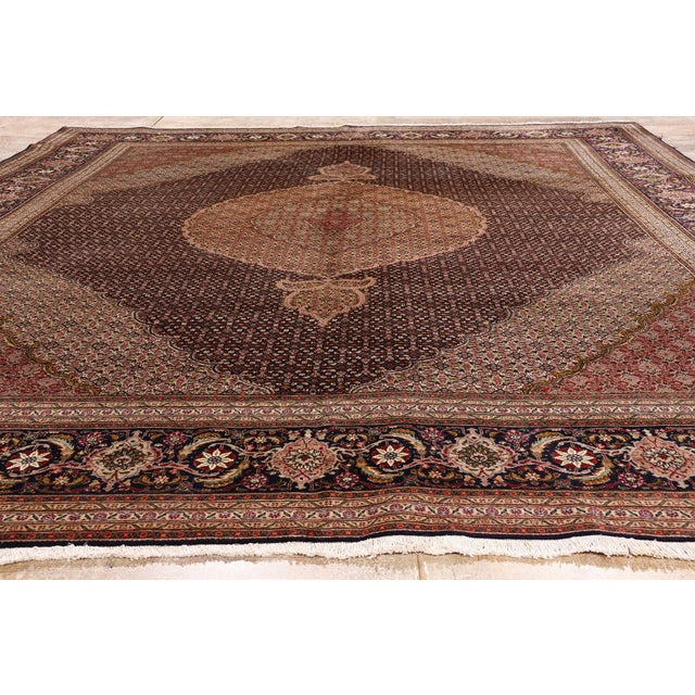 Vintage Persian Mahi Tabriz Rug - 09'11 x 12'08 For Sale - Image 10 of 11