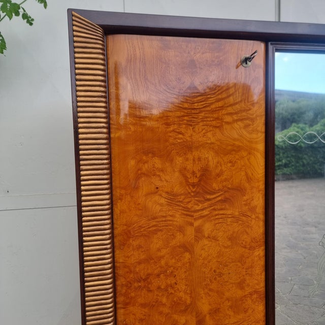 Art Deco Walnut and Ash Bar Sideboard, 1940s For Sale - Image 3 of 13