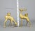 Mid 20th Century Pair of Vintage Solid Brass Deer Figurines Candlestick Holders For Sale - Image 5 of 6