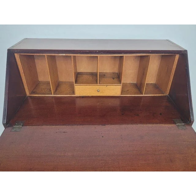 Brown Edwardian Inlaid Writing Bureau, 1910s For Sale - Image 8 of 18