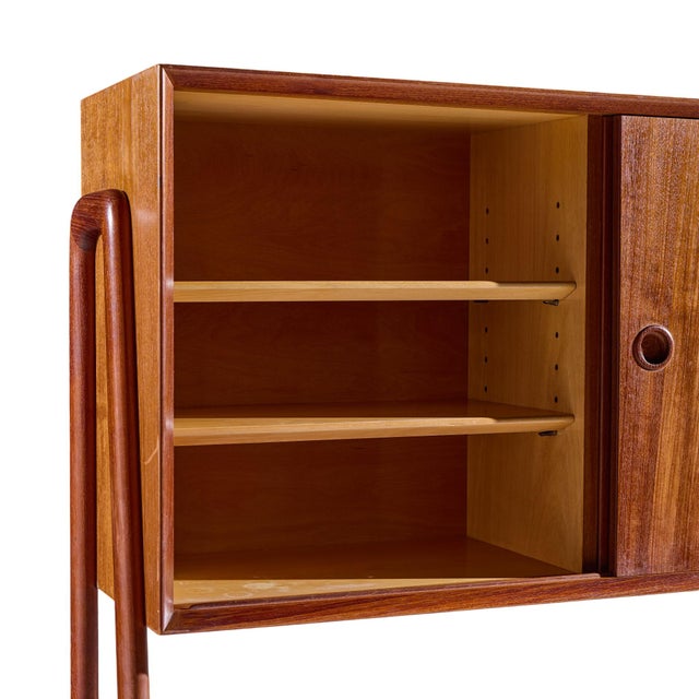 Gunni Omann for Omann Jun Model 3 Mid Century Danish Teak Credenza and Hutch For Sale - Image 9 of 12
