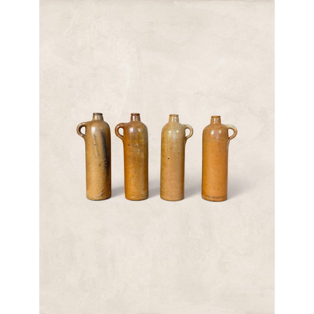 1900 - 1909 Set of Four Antique Stoneware Bottles For Sale - Image 5 of 10