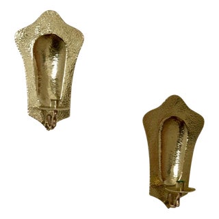 Mid-Century Swedish Brass Sconces, Set of 2 For Sale