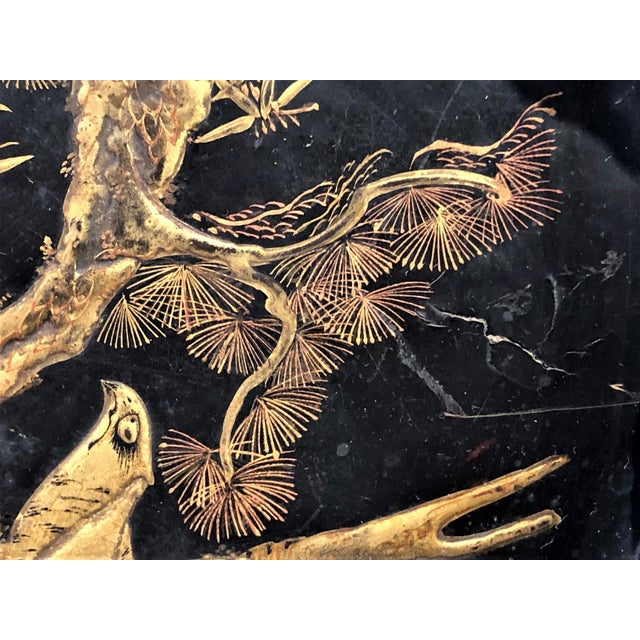 Japanese Meiji Period Carved Root Wood Serving Tray, ca. 1868-1912 For Sale - Image 4 of 12