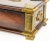 Metal English Regency Brown Wrapped Leather Brass Footed Table Box With Handles For Sale - Image 7 of 11