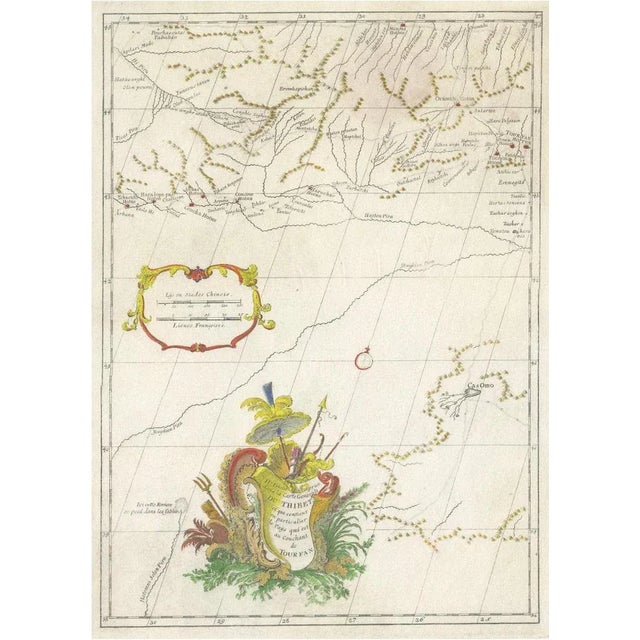 Antique Map of Tibet by Danville, Paris, France, 1737 For Sale - Image 9 of 9