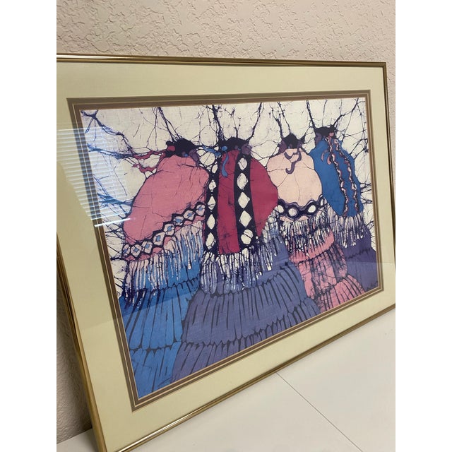 Late 20th Century Alice Valdez Batik Artwork Signed For Sale - Image 10 of 11