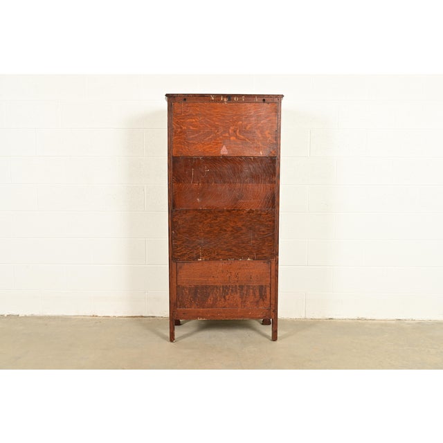 Berkey & Gay Antique Victorian Carved Oak Bookcase or Display Cabinet, Circa 1890s For Sale - Image 14 of 16