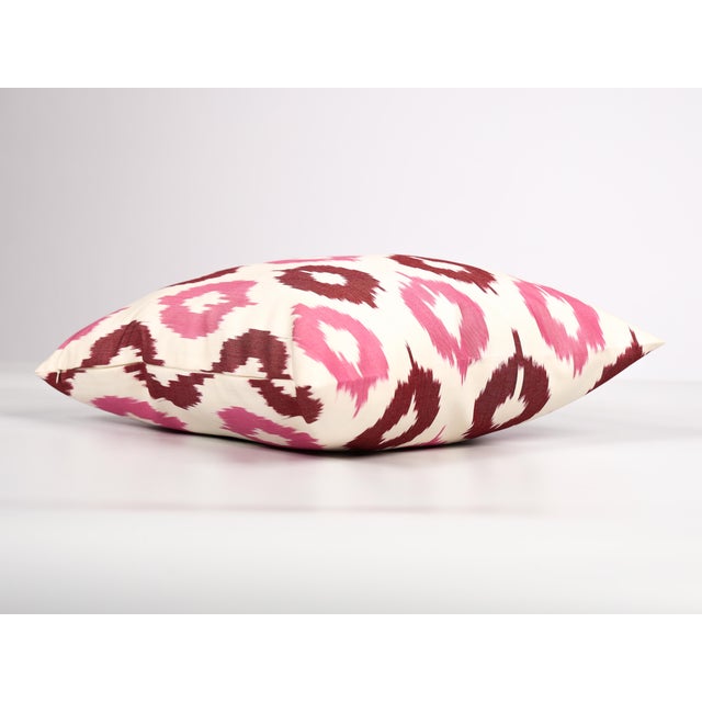 Handwoven Pink Ikat Pillow Cover For Sale In Philadelphia - Image 6 of 7