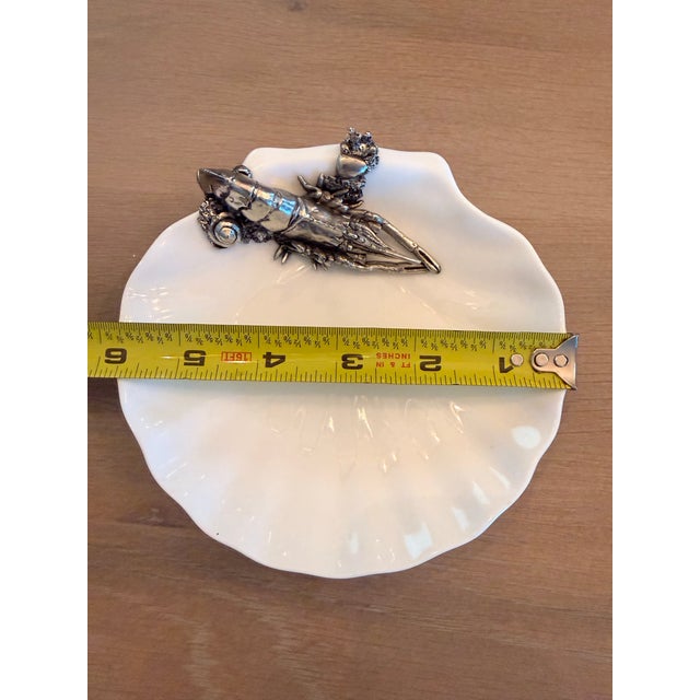Metal Shrimp Trinket Dish For Sale - Image 7 of 11