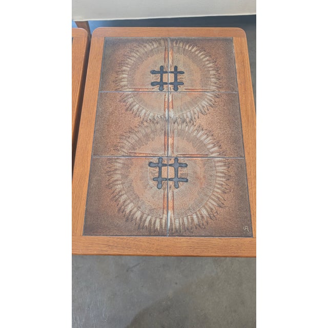 Johannes Kip 1970s Johannes Anderson Mid-Century Tile Top Tables For Sale - Image 4 of 17