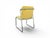 Silver Vintage Steel Chairs with Yellow Velvet, 1970s, Set of 8 For Sale - Image 8 of 18