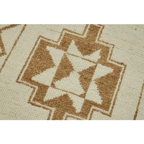 Beige Bohemian Runner Rug For Sale - Image 5 of 7