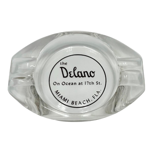 Vintage 5-Star the Delano Hotel Miami Beach Glass Ashtray