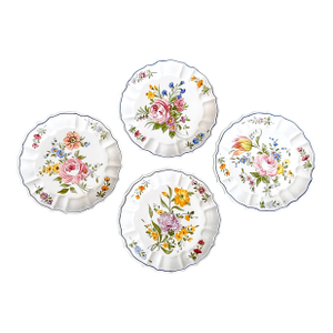 Vintage Italian Botanical Wall Plates by Campagnolo Arteluce - Set of 4