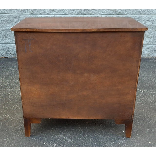 Mid 20th Century Federal Style Banded Mahogany Bow-Front Chest of Drawers For Sale - Image 11 of 12