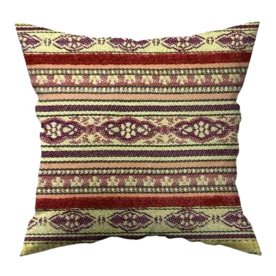 22” X 22” Custom Pillow Cover in Pindler and Pindler Hearst Castle Escarela Outdoor Indoor Chenille Tapestry Fabric For Sale