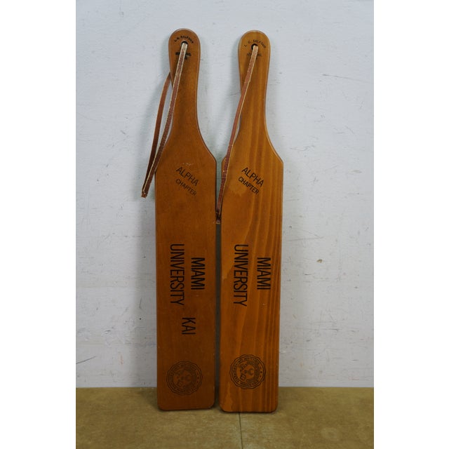 1960s Miami University Bθπ Beta Theta Pi Greek Fraternity Hazing Paddles 22" For Sale - Image 12 of 15