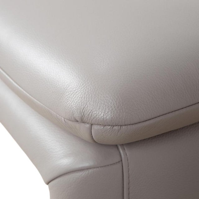 Three-Seater Sofa and Ottoman in Grey Leather from Koinor, Set of 2 For Sale - Image 13 of 18