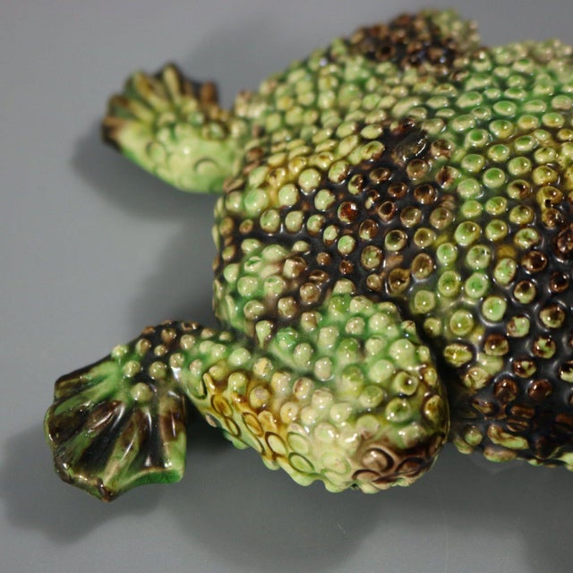 19th Century Portuguese Majolica Palissy Toad Wall Figure For Sale - Image 5 of 6