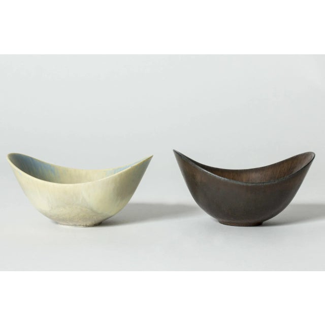Mid-Century Modern Stoneware Bowls by Gunnar Nylund for Rörstrand, Set of 2 For Sale - Image 3 of 9