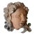 Antique Art Nouveau Sculpted Ceramic Cement Bust Planter Wall Sconce For Sale