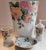 1980s 1980s Floral Bathroom Porcelain Soap Dish, Water Dispenser, Liquid Dispenser & Waste Basket - Set of 4 For Sale - Image 5 of 5