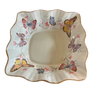 Vintage Queens Butterfly Fine Bone China Dish For Sale