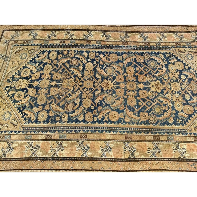 Textile Antique Persian Malayer Area Rug, Allover Herati Geometric Design, Navy & Ivory, 4’ X 7’ For Sale - Image 7 of 9