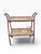 Mid-Century Modern Stitched Leather and Rattan Bar Cart by Jacques Adnet, 1950s For Sale - Image 3 of 14