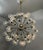 21st Century Nova Satin Brass Clear Balloton Murano Sputnik Chandelier by Fabio LTD For Sale - Image 6 of 9