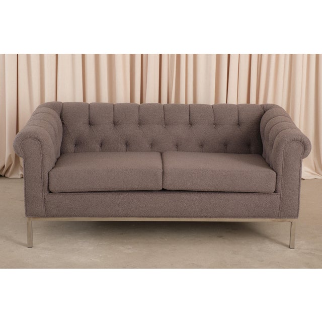 A Dunbar tuxedo sofa with the original manufacturer's label intact, documented, dated, and fully restored. Dunbar...