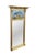 French Provincial Antique Federal Regency Giltwood Trumeau Eglomise Reverse Painted Pier Mirror For Sale - Image 3 of 16
