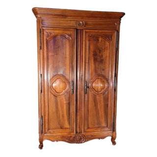 Louis Xv Period Wardrobe in Walnut For Sale