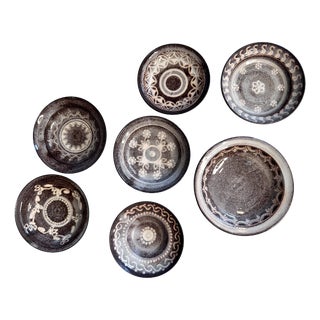 Small Studio Ceramic Wall Plates from Serocka, Germany, 1970s, Set of 7 For Sale