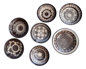 Small Studio Ceramic Wall Plates from Serocka, Germany, 1970s, Set of 7
