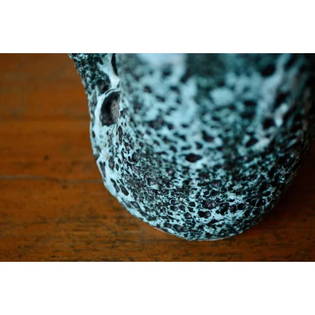 Black and Orange Vase in Free Shape For Sale - Image 4 of 8