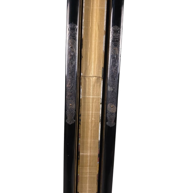 Attributed Okuda Hōgen (Hōen) Japanese Hanaguruma Four-Panel Byōbu Folding Screen on Gold Silk, Early 20th Century For Sale - Image 13 of 16