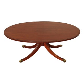 Councill English Regency Style Mahogany Oval Coffee Table For Sale