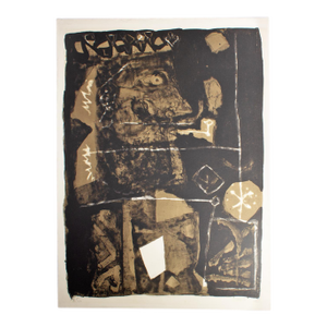 1958 “Roi a La Pipe” Abstract Lithograph Antoni Clavé