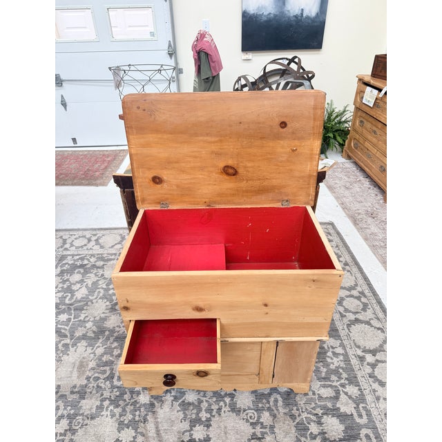 Antique Scrubbed Pine Sugar Chest For Sale - Image 12 of 15