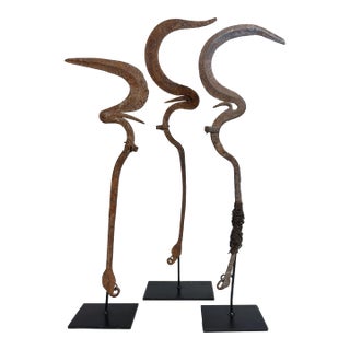 Early 20th Century Collection of Kirdi Mataram Throwing Knives, Cameroon - Set of 3 For Sale