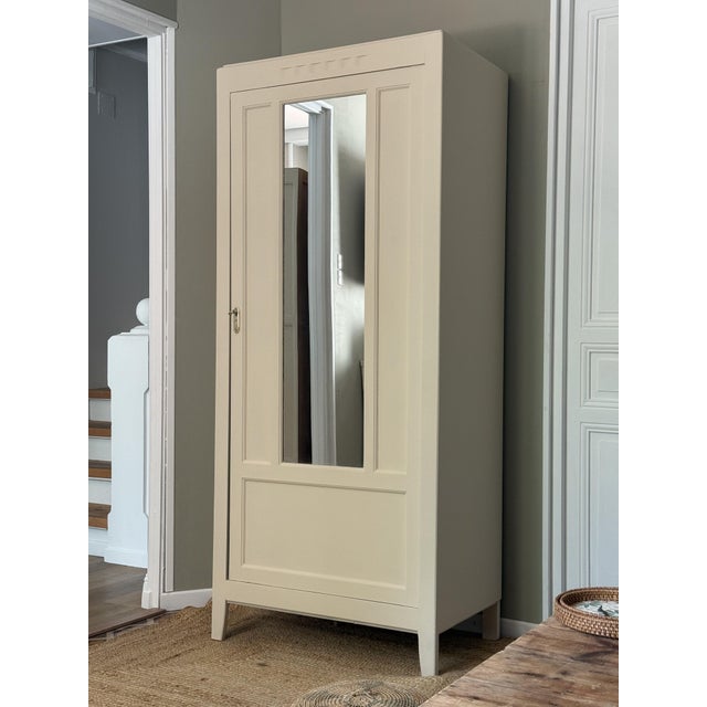 Vintage Parisian Wardrobe and Mirror, 1940s For Sale - Image 17 of 18
