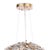 Delicately crafted crystal flowers suspended by gold frame, gives this chandelier a strikingly romantic feel. The hand-...