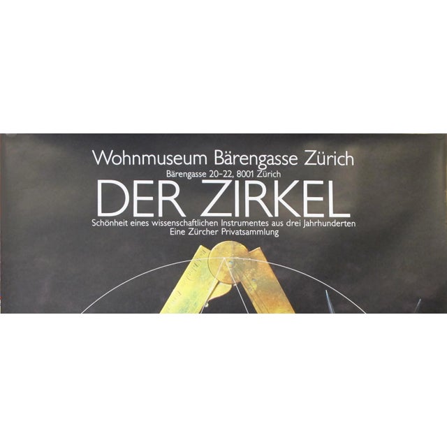 1986 Original Swiss Architecture Poster - Der Zirkel For Sale - Image 6 of 8
