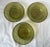 Set of 3 vintage MCM glass cereal or desert bowls in the very popular 1960s avocado green. 11” in diameter