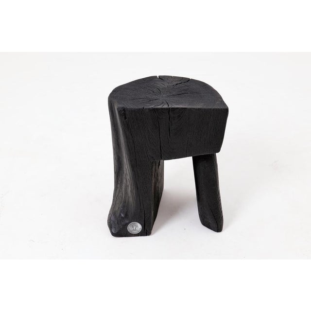 Sculptural Hardwood Stool For Sale - Image 4 of 14